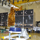 Solar panel deployment test at the ISRO Satellite Centre (ISAC), Bengaluru
